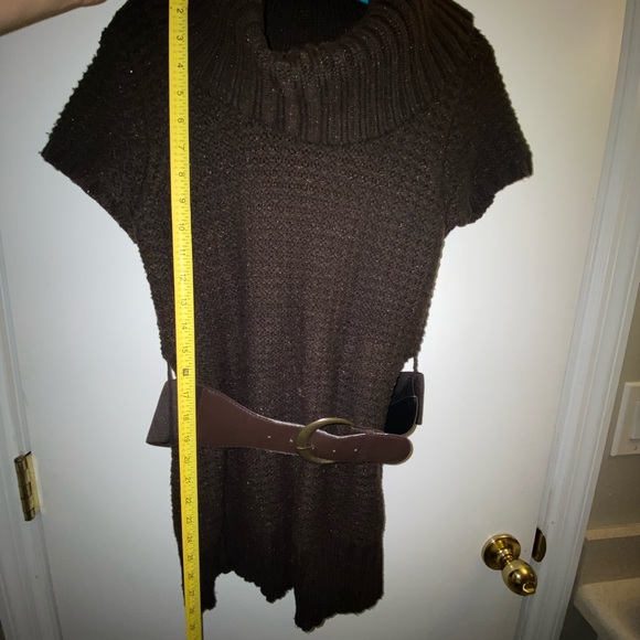 Maurices Brown Belted Turtleneck Sweater Lge-SOLD - Picture 4 of 10